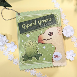 Chocobo FFXIV Snack Bag Gysahl Greens Pouch Keychain Chocobo Accessory