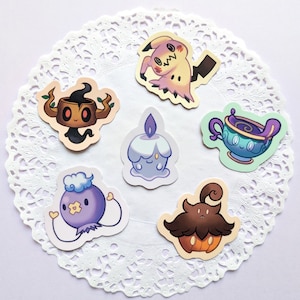 Ghost Type Set of 6 Stickers