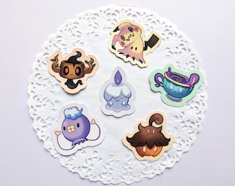 Ghost Type Set of 6 Stickers