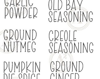 Kruidenetiket: volledige set