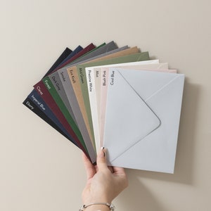 Colorplan Envelopes, C6, 5x7, C5, Wedding Invitation Envelopes, RSVP Envelopes, Printing Guest Addressing, Printed Envelopes image 1