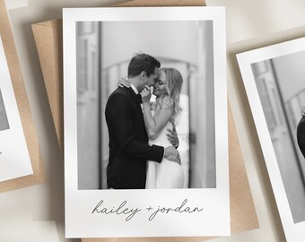 Postcard Thank You Cards Wedding, Wedding Thank You Card With Photo, Custom Photo Card, Thank You Wedding Card, Simple Wedding Card