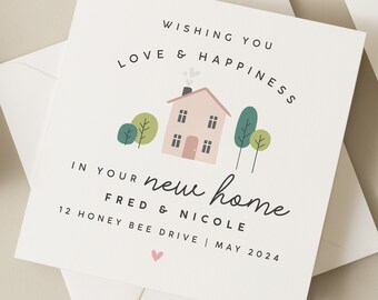 New Home Gift, Housewarming Card, New House Greeting Card, Personalised New Home Card, Congratulations Housewarming Gift