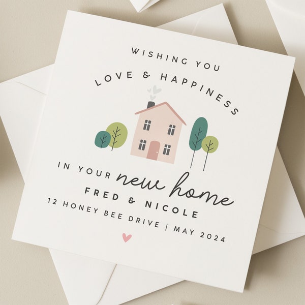 New Home Gift, Housewarming Card, New House Greeting Card, Personalised New Home Card, Congratulations Housewarming Gift