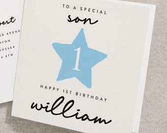 First Birthday Grandson Son Personalised Happy 1st 2nd Nephew Airplane 3rd