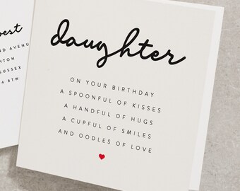 Luxury unique daughter birthday card Special Daughter Birthday Card gift Daughter Birthday Card Wooden Heart Daughter Birthday Card gift