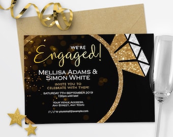 engagement invitations etsy enagagement invitations