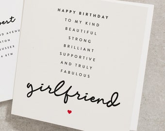 Birthday Card Girlfriend Etsy