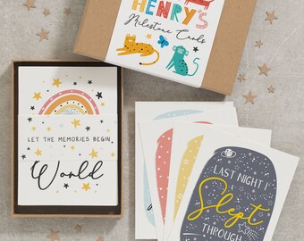 baby milestone cards etsy