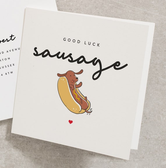 Good Luck Sausage Card Funny Good Luck Card Best of Luck - Etsy Good Luck Sausage Card Funny Good Luck Card Best of Luck - Etsy