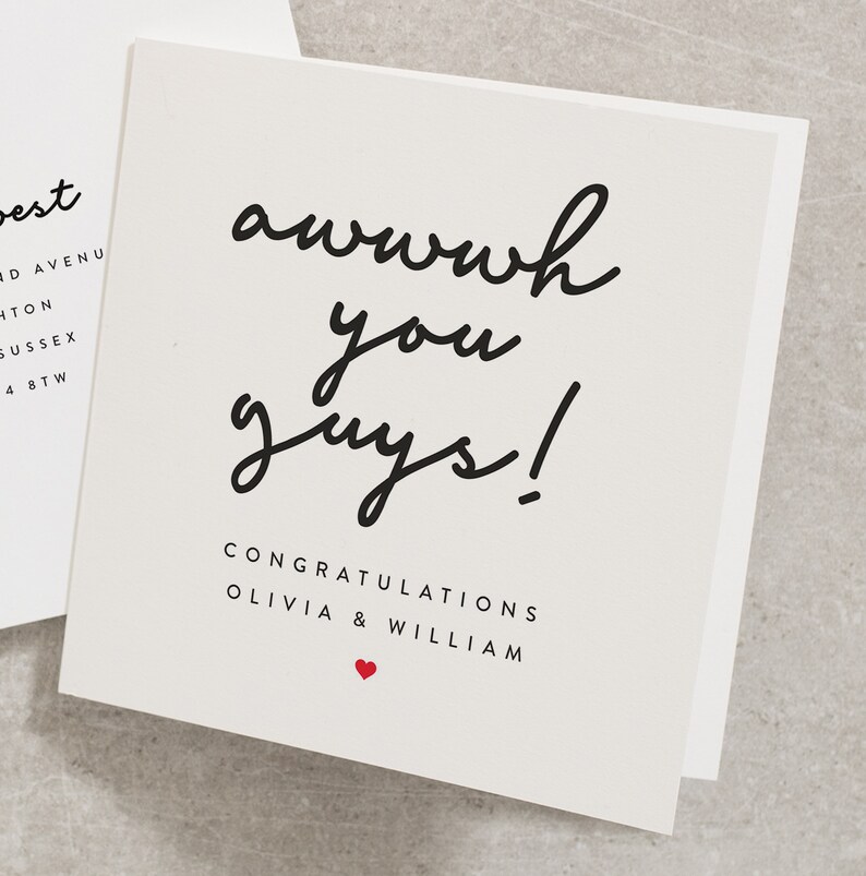 Congratulations On Your Engagement Card, Best Friend Engaged Card, Congrats Engagement Card, Engagement Friends Card, Engagement Card EN014 image 1