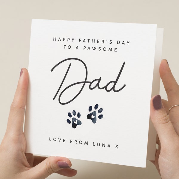 Tarjeta personalizada de papá perro para él, tarjeta del día del padre del perro, mejor papá perro, feliz día del padre, padre de perro, tarjeta de papá perro, regalo de perro