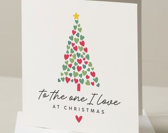 Husband Christmas Card, Christmas Card For Husband, Personalised Husband Christmas Card, Romantic Christmas Card, For Him, Christmas Tree