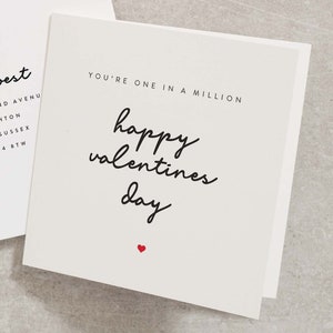 Boyfriend Valentines Day Card, Happy Valentine Day Card For Girlfriend, Happy Valentines Day Card For Partner, Husband Valentines Card VC123