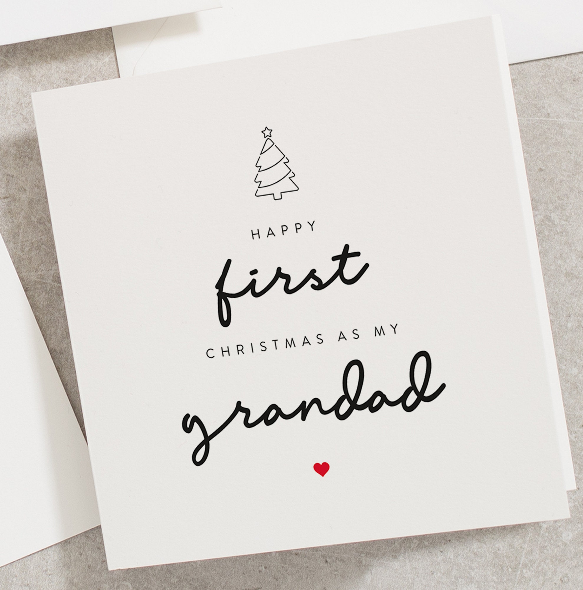 Christmas Card for Grandad Happy First Christmas as Grandad - Etsy UK