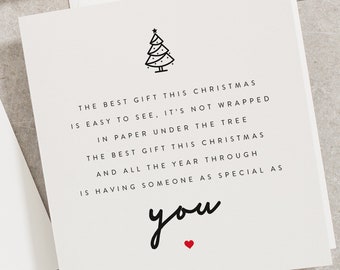 Christmas Card For Him Or Her, Christmas Card For Boyfriend, Romantic Christmas Card, Nice Christmas Card CC104