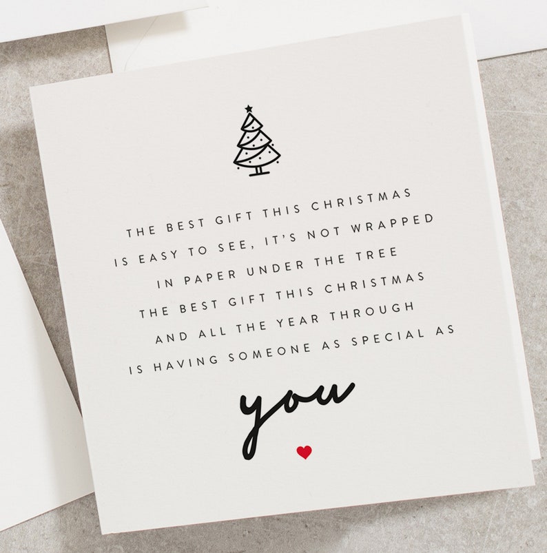 Christmas Card For Him Or Her, Christmas Card For Boyfriend, Romantic Christmas Card, Nice Christmas Card CC104 