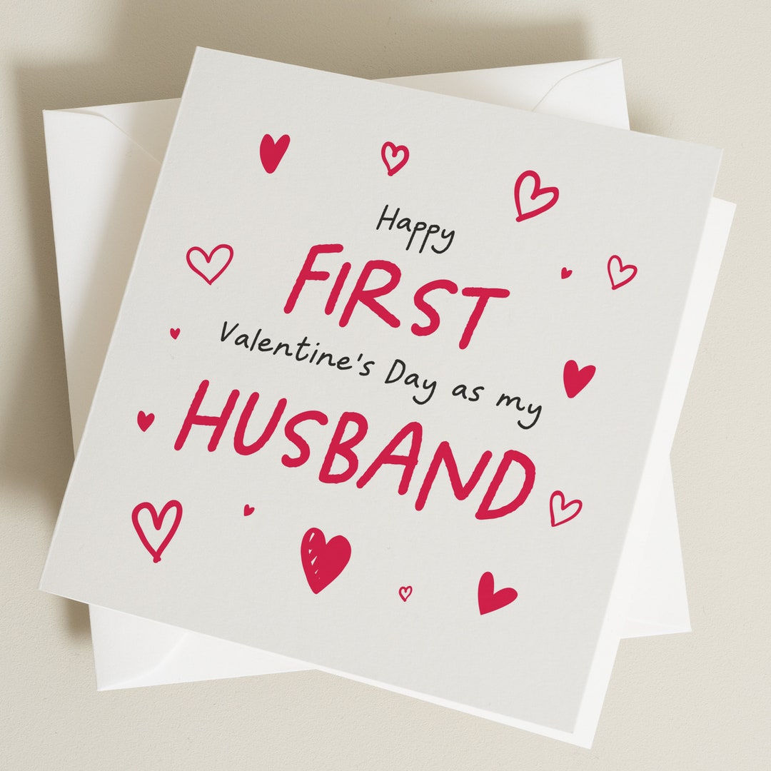 Husband Valentines Day Card, First Valentine's Day as Husband ...