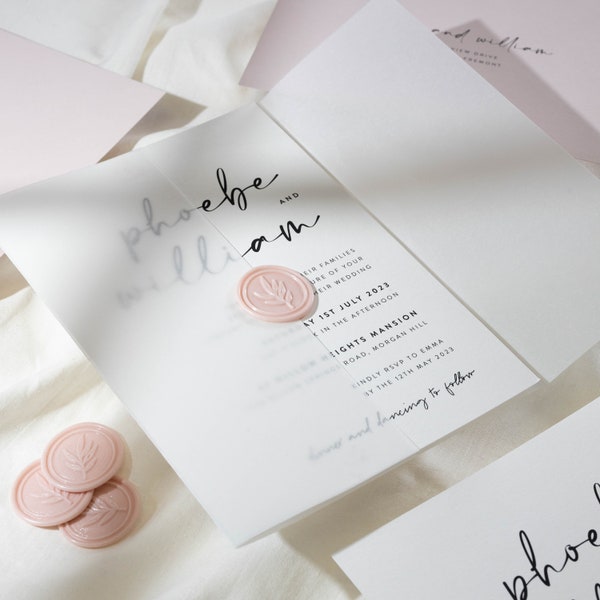 Vellum Wedding Invitations Etsy UK