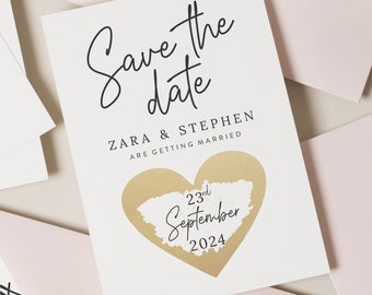 Modern Save The Date Scratch Off, Scratch Card Save The Date Cards, Engagement Announcement Card, Unique Wedding Save Our Date Cards