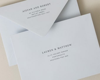 Soft Blue Envelopes C6, 5x7, Baby Blue Invitation Envelope, RSVP Envelopes Colorplan, Address Printing, Pastel Blue, Envelope Printing