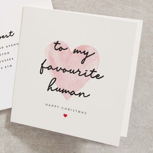 To my Favourite Christmas Card for Him or Her, Christmas Card to Boyfriend from Girlfriend, Funny Christmas Card for Husband CC237