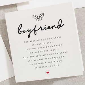 Boyfriend Christmas Card, Romantic Christmas Card, Christmas Card Boyfriend Romantic, Christmas Card For Boyfriend CC114
