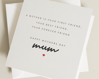 Mothers Day Mam Card, Personalised Mothers Day, Mothers Day Poem Card, Happy Mothers Day Card, Cute Mothers Day Card, Best mum Card MD024