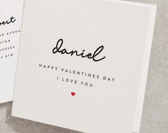 Personalised Valentines Day Card, Happy Valentines Day Card For Boyfriend, Girlfriend Valentines Day Card, Husband Valentines Day Card VC188