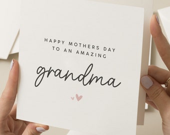 Grandma Mothers Day Card, Mothers Day Card For Grandma, Grandma Mothers Day Gift, Card For Grandparent, Cute Mothers Day Card To Grandma