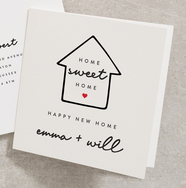 Personalised Happy New Home Card, Home Sweet Home Card, Congratulations On Your New House Card, Personalised New Home Card NH014 image 1