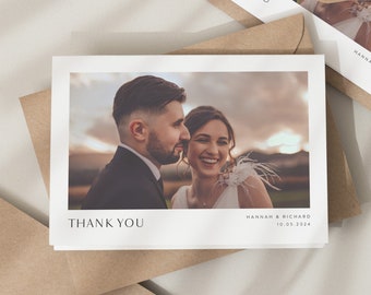 Wedding Thank You Cards With Photo, Thank You Cards For Wedding, Wedding Thankyou, Thank You Wedding Card, Folded Wedding Card With Envelope