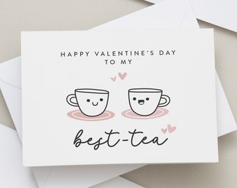 Best Friend Valentine Card For Her, Galentines Day Card For Best Friend, Happy Valentines Day Bestie Card, Funny Bestie Valentines Card