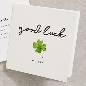 Good Luck Card, Personalised Best of Luck On Your New Job Card, Good Luck On Your New Job Interview Card, Encouragement Card GL019