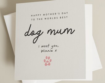 Personalised Dog Mum Mothers Day Card, Mothers Day Card For Dog Mum, Dog Mum Mothers Day Card, Card For Mothers Day, Happy Mothers Day Card