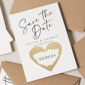 Simple Save The Date Scratch Off, Scratch Card Save The Date Cards, Engagement Announcement Card, Modern Wedding Save Our Date Cards