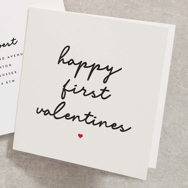Happy First Valentines Day Card, First Valentines Card For Boyfriend, Partner First Valentines Day Card, 1st Valentines Day Card VC180
