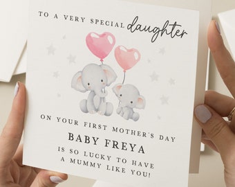 First Mother's Day Card, Daughter Mother's Day Card, First Mothers Day Card For Daughter, 1st Mother's Day As A Mummy, Mam, Mom, Mommy