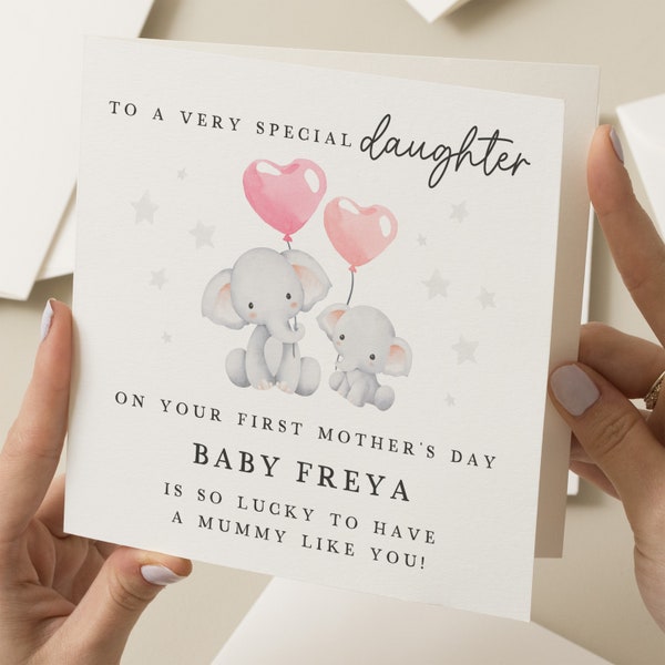 First Mother's Day Card, Daughter Mother's Day Card, First Mothers Day Card For Daughter, 1st Mother's Day As A Mummy, Mam, Mom, Mommy