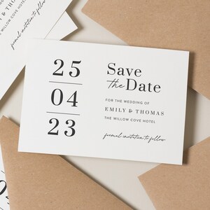 Simple Save the Date Card, Wedding Save The Dates, Printed Save The Date Card, Modern Save The Date, Personalised Save The Dates