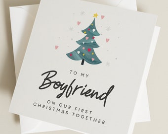 Christmas Card, Boyfriend Christmas Card, First Christmas Together Card Christmas Card For Him or Her, Cute Girlfriend Christmas Card,