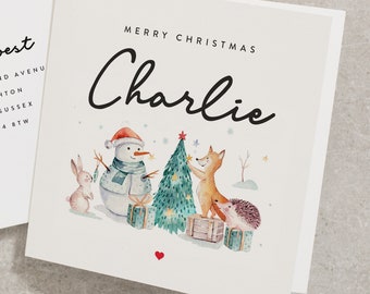 Personalised Christmas Card for Son or Daughter, Christmas Card for Baby Boy or Girl, Christmas Card for Children, Kids Christmas Card CC568