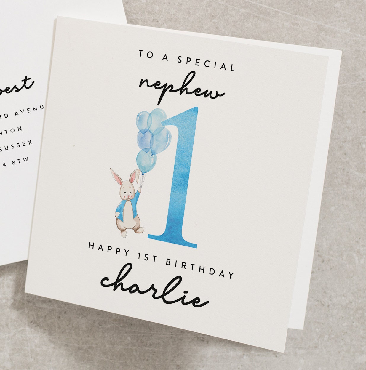 Nephew Birthday Card First Birthday 1st Birthday Card for Nephew