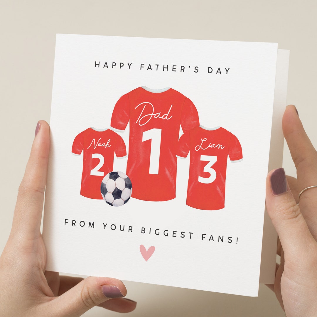 Biggest Fan Card for Fathers Day Football Lover Card Etsy