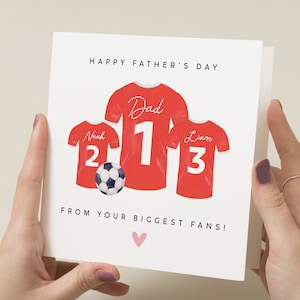 Biggest Fan Card For Fathers Day, Football Lover Card, Football Fathers Day Gift For Dad, Happy Fathers Day Card For Him, Cute Card For Dad