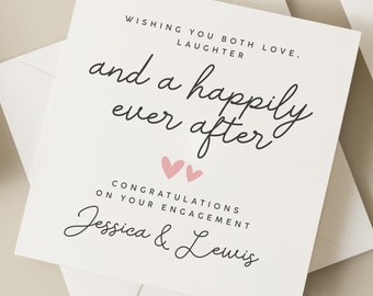 Engagement Card, Congratulations on Your Engagement Card, Simple Engagement Cards, You're Engaged Card, Happily Ever After, Friend, Family