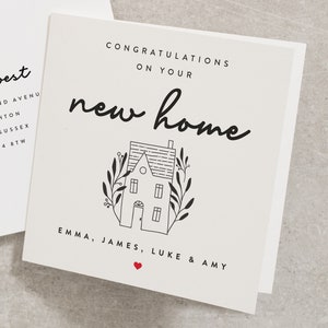 Congratulations On Your New Home Card, Personalised Congrats On Your New House Card, Happy 1st Home Card, New Home Card For Friends NH007