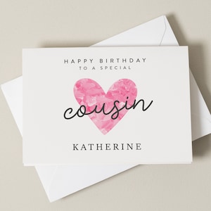Cousin Birthday Card, Birthday Card For Cousin, Cousin Birthday Gift, Happy Birthday Cousin, Card For Cousin, Cute Gift For Her