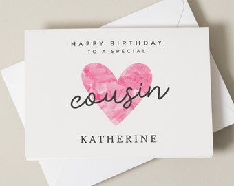 Cousin Birthday Card, Birthday Card For Cousin, Cousin Birthday Gift, Happy Birthday Cousin, Card For Cousin, Cute Gift For Her