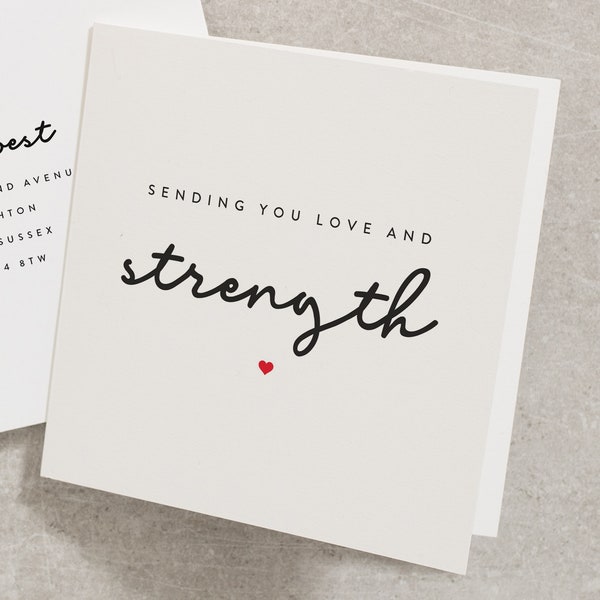 Thinking of You Card, Sending You Love and Strength Card, Positive Card, Encouragement Card For Daughter, Motivational Friendship Card TH017